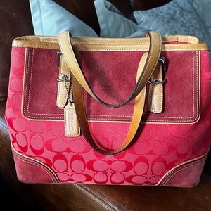 Authentic Red Coach satchel